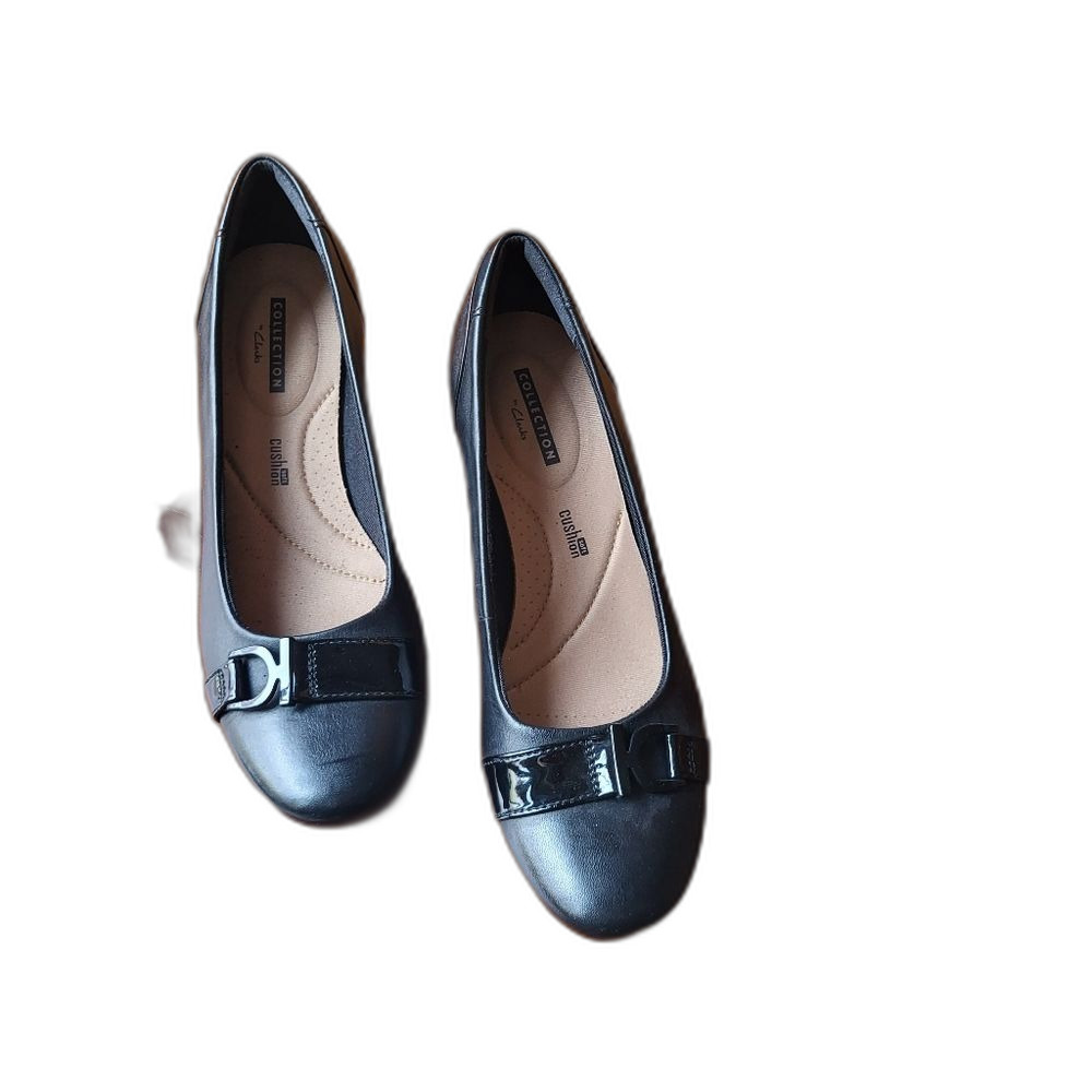 NEW Clark's Black Wedge 7 W